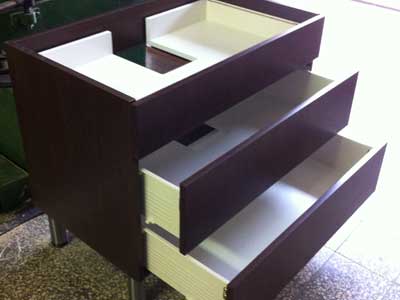 Mosdószekrény készítés